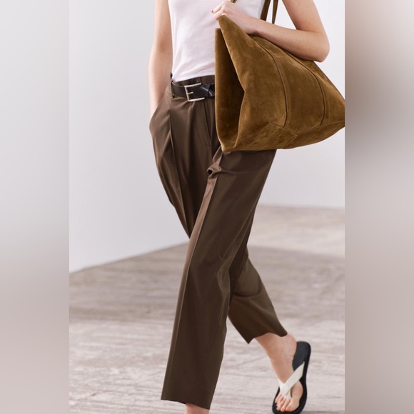 Zara Brown straight leg pants size small - Picture 1 of 10